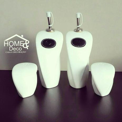 Galheteiro Com 4 Peças Em Porcelana Inova - Passerini Menor preço em Galheteiro Com 4 Peças Em Porcelana Inova - Passerini