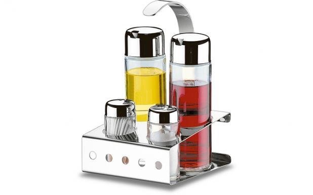 Galheteiro Inox 5 Peças Parma - Brinox Menor preço em Galheteiro Inox 5 Peças Parma - Brinox