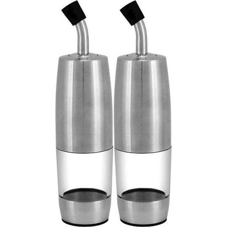 Galheteiro Inox Com Visor De Acrilico 2 Pecas 150ml - Gs Menor preço em Galheteiro Inox Com Visor De Acrilico 2 Pecas 150ml - Gs
