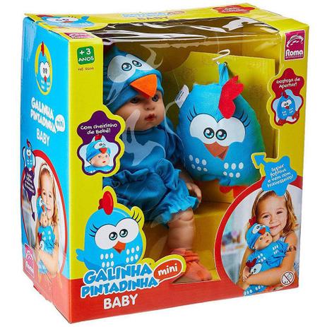 Galinha Pintadinha Baby Brinq Boneca Vinil Roma Brinquedos Bonecas Magazine Luiza