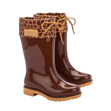 Galocha Mini Melissa Infantil Rain Boot Marrom/Amarelo TAM 30 e 32 - Galocha  - Magazine Luiza