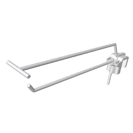 Gancho Simples c/ P.Preço p/ Régua c/encaixe plástico 15cm Branco - Cód. 8758 - Gecede industria e comercio ltda Menor preço em Gancho Simples c/ P.Preço p/ Régua c/encaixe plástico 15cm Branco - Cód. 8758 - Gecede industria e comercio ltda