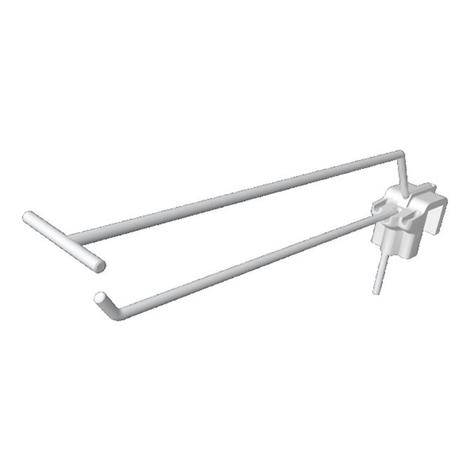 Gancho Simples c/ P.Preço p/ Régua c/encaixe plástico 25cm Branco - Cód. 8762 - Gecede ind. e com. ltda Menor preço em Gancho Simples c/ P.Preço p/ Régua c/encaixe plástico 25cm Branco - Cód. 8762 - Gecede ind. e com. ltda