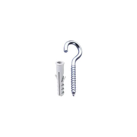 Gancho Zincado 8mm C/Bucha 4Pçs 7223 Bemfixa Menor preço em Gancho Zincado 8mm C/Bucha 4Pçs 7223 Bemfixa
