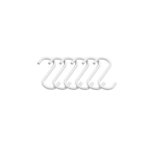 Ganchos Barra de Cozinha Kit com 6 Unidades Domo House Branco Menor preço em Ganchos Barra de Cozinha Kit com 6 Unidades Domo House Branco
