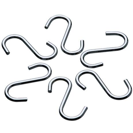 Ganchos Para Barra Tubular De Cozinha Kit Com 6 unidades - Aço Cromado - Future Menor preço em Ganchos Para Barra Tubular De Cozinha Kit Com 6 unidades - Aço Cromado - Future