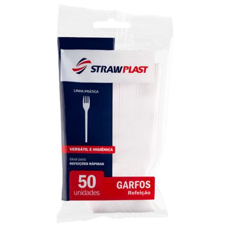 Garfo Descartável Refeição Branco c/50 - Strawplast Menor preço em Garfo Descartável Refeição Branco c/50 - Strawplast