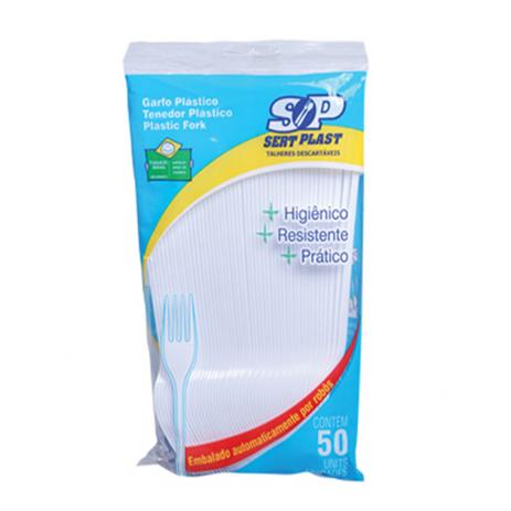 Garfo Descartável Refeição Branco PCT C/50 UN Sertplast Menor preço em Garfo Descartável Refeição Branco PCT C/50 UN Sertplast