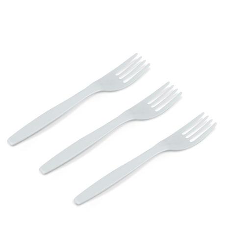 Garfo Plástico Descartável Sobremesa Branco 50 unidades - Kaixote Menor preço em Garfo Plástico Descartável Sobremesa Branco 50 unidades - Kaixote
