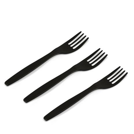 Garfo Plástico Descartável Sobremesa Preto 50 unidades - Kaixote Menor preço em Garfo Plástico Descartável Sobremesa Preto 50 unidades - Kaixote