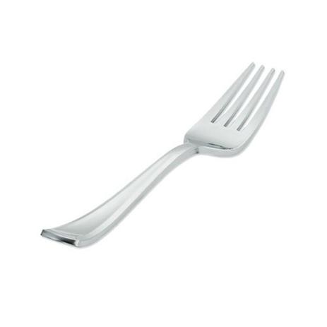 Garfo Refeição Descartável Premium Tipo Inox 10 Unidades - Silver plastico Menor preço em Garfo Refeição Descartável Premium Tipo Inox 10 Unidades - Silver plastico
