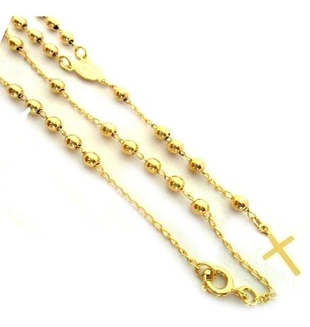 Gargantilha Colar Feminino Terço Pescoço Folheado a Ouro 18k - Ben Folheados Menor preço em Gargantilha Colar Feminino Terço Pescoço Folheado a Ouro 18k - Ben Folheados