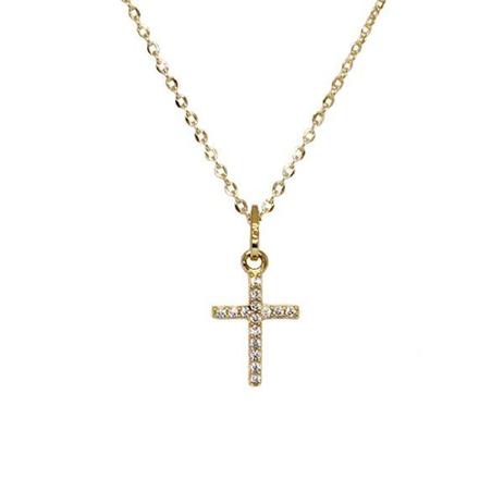 Gargantilha Cruz Ouro 18k Zircônias - cod.4887 - Retran joias Menor preço em Gargantilha Cruz Ouro 18k Zircônias - cod.4887 - Retran joias