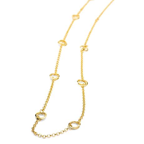 Gargantilha de Ouro 18k Malha Portuguesa com Circulos de 85cm ga03160 - Joiasgold Menor preço em Gargantilha de Ouro 18k Malha Portuguesa com Circulos de 85cm ga03160 - Joiasgold
