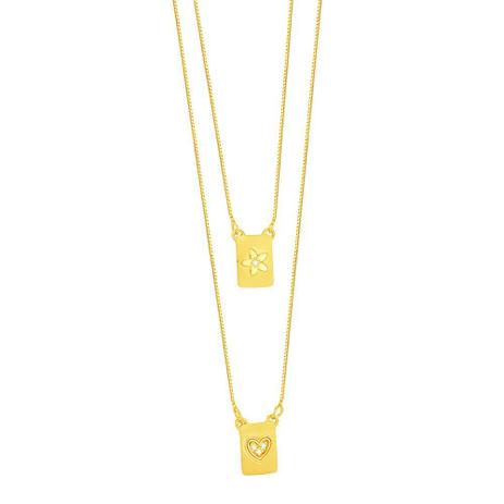 Gargantilha em Ouro 18K Escapulário com Diamantes - AU5098 - Bruna tessaro Menor preço em Gargantilha em Ouro 18K Escapulário com Diamantes - AU5098 - Bruna tessaro