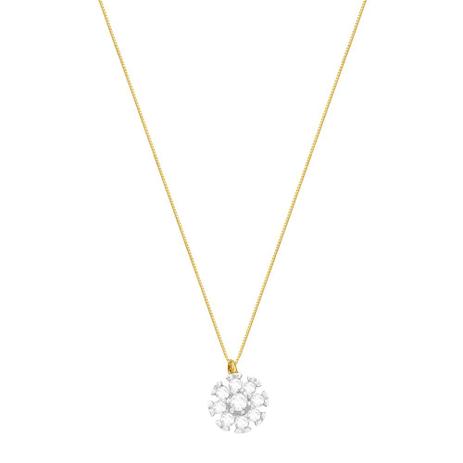 Gargantilha em Ouro 18K Flor com Diamantes - AU2884 - Bruna tessaro Menor preço em Gargantilha em Ouro 18K Flor com Diamantes - AU2884 - Bruna tessaro
