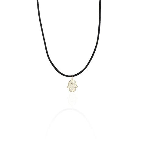 Gargantilha Fio de Seda com Mão de Alá ou Hamsa de Ouro 18k ga03551 - Joiasgold Menor preço em Gargantilha Fio de Seda com Mão de Alá ou Hamsa de Ouro 18k ga03551 - Joiasgold