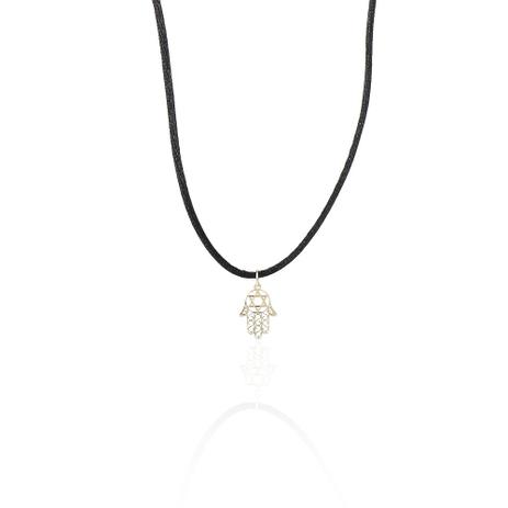 Gargantilha Fio de Seda com Mão de Alá ou Hamsa de Ouro 18k ga03566 - Joiasgold Menor preço em Gargantilha Fio de Seda com Mão de Alá ou Hamsa de Ouro 18k ga03566 - Joiasgold