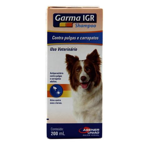 Garma IGR 200 ml shampoo antiparasitário para cães - Agener união Menor preço em Garma IGR 200 ml shampoo antiparasitário para cães - Agener união