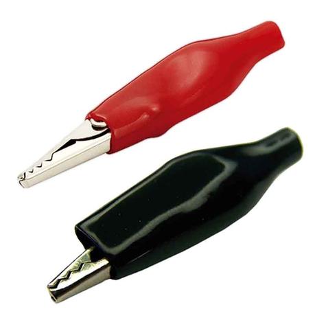 Garra de Jacaré para Baterias isolada Capa Preta Pequeno - Pacote com 10 peças - Importado Menor preço em Garra de Jacaré para Baterias isolada Capa Preta Pequeno - Pacote com 10 peças - Importado