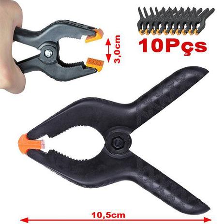 Garra Pony Clamp 1” Kit 10UN - Fundo Infinito - CL10 - 3,0cm - Leadwin Menor preço em Garra Pony Clamp 1” Kit 10UN - Fundo Infinito - CL10 - 3,0cm - Leadwin