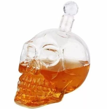 Garrafa Caveira Crânio Vidro 350ml Crystal Head - Importado Menor preço em Garrafa Caveira Crânio Vidro 350ml Crystal Head - Importado