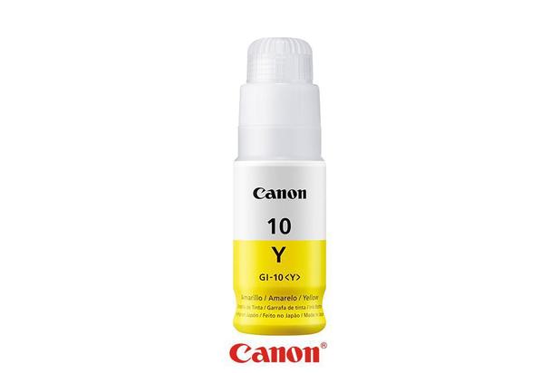 Garrafa de Tinta cANON GI-10 Y Amarela Menor preço em Garrafa de Tinta cANON GI-10 Y Amarela