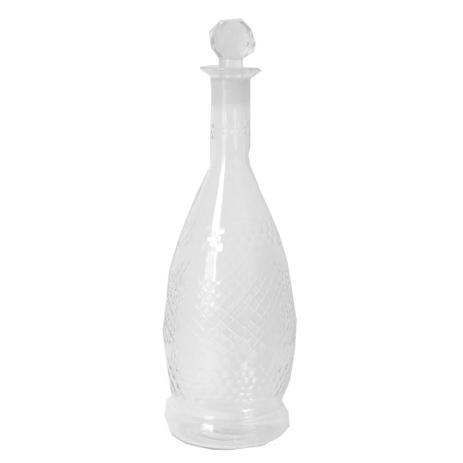 Garrafa decorativa em vidro transparente 11cm x 36cm - Btc decor Menor preço em Garrafa decorativa em vidro transparente 11cm x 36cm - Btc decor