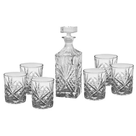 Garrafa e Copos de Whisky Lapidado - Conjunto 7 peças - Vya store Menor preço em Garrafa e Copos de Whisky Lapidado - Conjunto 7 peças - Vya store