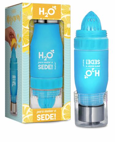 Garrafa espremedor h2o 650ml - azul - Brasfoot Menor preço em Garrafa espremedor h2o 650ml - azul - Brasfoot