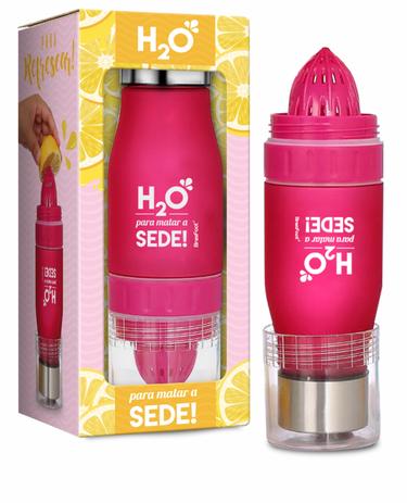 Garrafa espremedor h2o 650ml - pink - Brasfoot Menor preço em Garrafa espremedor h2o 650ml - pink - Brasfoot
