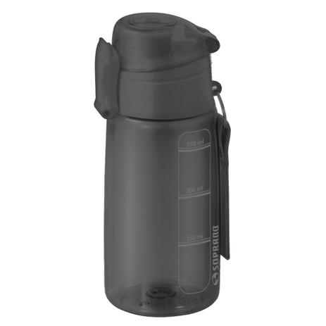 Menor preço em Garrafa Squeeze 550ml Preta Com Vedação Soprano