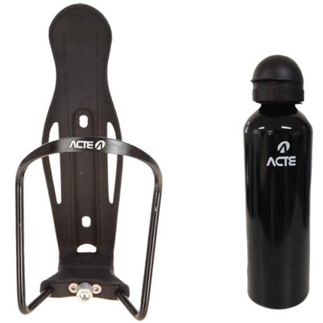 Garrafa Squeeze 750ml Preta ACTE C7 + Suporte Universal de Squeeze para Bicicletas ACTE SPORTS A9 Menor preço em Garrafa Squeeze 750ml Preta ACTE C7 + Suporte Universal de Squeeze para Bicicletas ACTE SPORTS A9