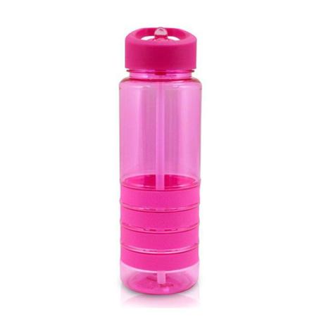 Garrafa Squeeze com Canudo Retrátil Fitness Plástico Pink - Jacki design Menor preço em Garrafa Squeeze com Canudo Retrátil Fitness Plástico Pink - Jacki design