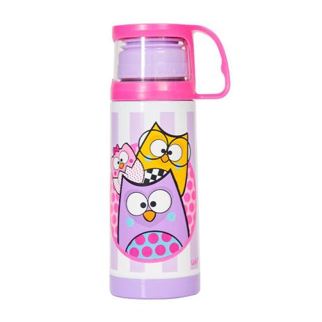 Garrafa Squeeze Térmica 350ml com Caneca - Corujinhas - Uatt Menor preço em Garrafa Squeeze Térmica 350ml com Caneca - Corujinhas - Uatt