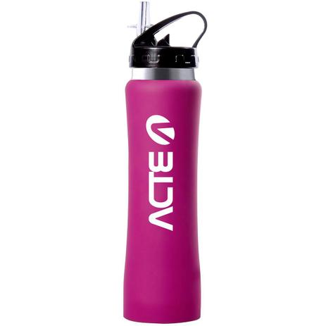 Garrafa Squeeze Térmico Emborrachado 500ml Rosa C23 Acte Menor preço em Garrafa Squeeze Térmico Emborrachado 500ml Rosa C23 Acte