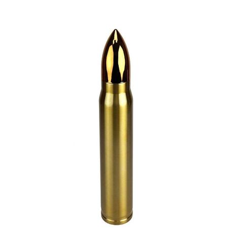 Garrafa térmica 1 litro bullet dourada formato de bala - Nautika Menor preço em Garrafa térmica 1 litro bullet dourada formato de bala - Nautika