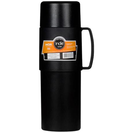 Garrafa Térmica 1L Indie Preta Mor Menor preço em Garrafa Térmica 1L Indie Preta Mor