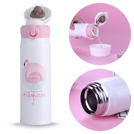 Garrafa Termica 450ml Aço Inox Quente ou Frio Flamingo Portatil (BSL2068) - Ideal Menor preço em Garrafa Termica 450ml Aço Inox Quente ou Frio Flamingo Portatil (BSL2068) - Ideal