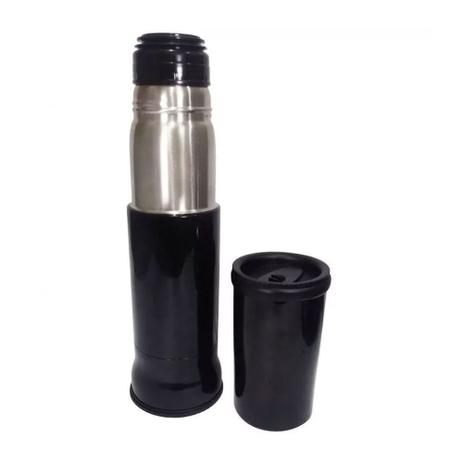 Garrafa Térmica 500ml Inox Com Copo Preto - Hoyle Menor preço em Garrafa Térmica 500ml Inox Com Copo Preto - Hoyle