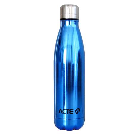 Garrafa Térmica Acte C39 Aço Inox 500ml Azul Menor preço em Garrafa Térmica Acte C39 Aço Inox 500ml Azul