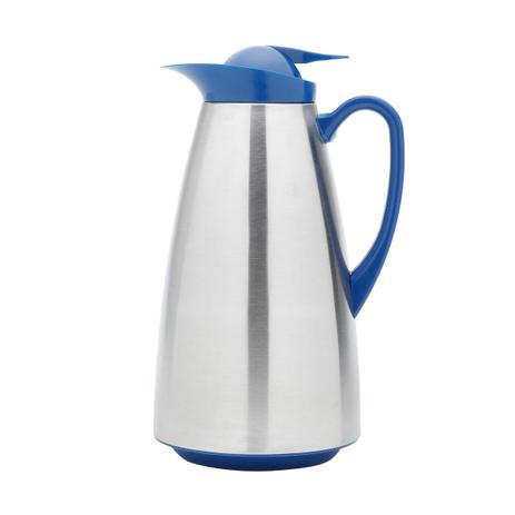 Garrafa Térmica Bon Gourmet 1L Aço Inox Azul Menor preço em Garrafa Térmica Bon Gourmet 1L Aço Inox Azul