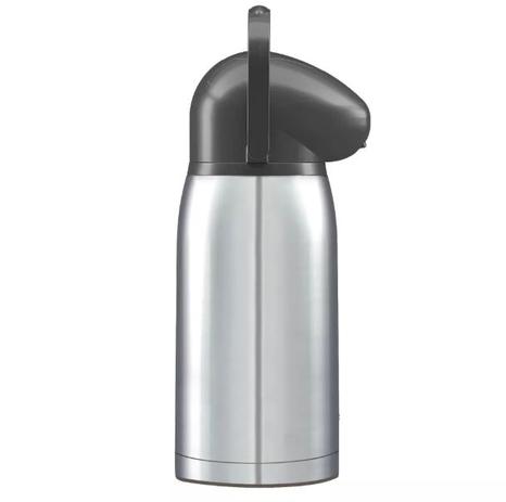 Garrafa térmica inox 2 litros pressão nobile marca mor Menor preço em Garrafa térmica inox 2 litros pressão nobile marca mor