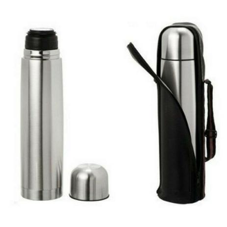 Garrafa Térmica Inox 500 ML com Capa Protetora - Pontual Menor preço em Garrafa Térmica Inox 500 ML com Capa Protetora - Pontual