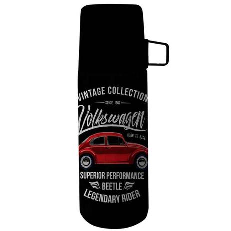 Garrafa Térmica Inox Com Tampa Caneca Volkswagen Fusca Vintage Preta 350ml - Versare anos dourados Menor preço em Garrafa Térmica Inox Com Tampa Caneca Volkswagen Fusca Vintage Preta 350ml - Versare anos dourados