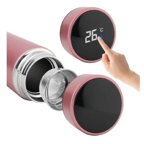 Garrafa Térmica Sensor Termômetro Temperatura Tampa Led Digital Display Aço Inoxidável 500ml - Prime é boa?