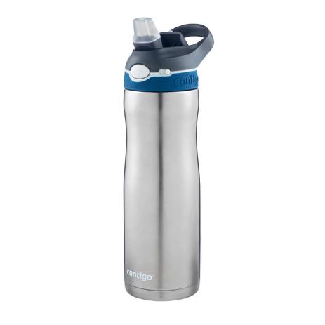Garrafa Térmica Squeeze Contigo 591ml Inox Azul Menor preço em Garrafa Térmica Squeeze Contigo 591ml Inox Azul