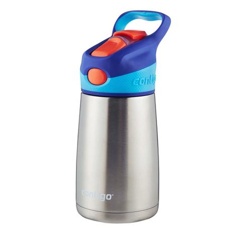 Garrafa Térmica Squeeze Infantil Contigo Autospout 295ml Inox Azul Menor preço em Garrafa Térmica Squeeze Infantil Contigo Autospout 295ml Inox Azul