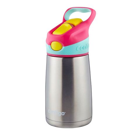 Garrafa Térmica Squeeze Infantil Contigo Autospout 295ml Inox Rosa Menor preço em Garrafa Térmica Squeeze Infantil Contigo Autospout 295ml Inox Rosa