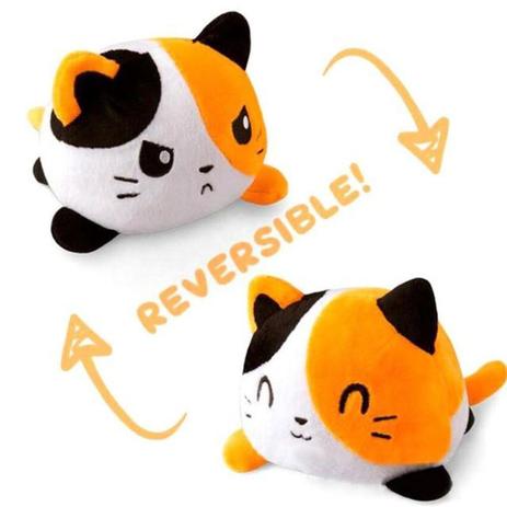 Gatinho Reversível De Pelúcia Humor Bipolar Novidade - Brinquedo Menor preço em Gatinho Reversível De Pelúcia Humor Bipolar Novidade - Brinquedo